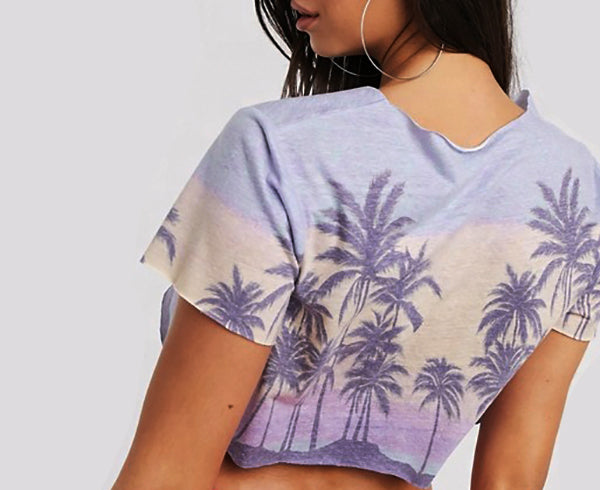 Tropics Beach Crop Tee