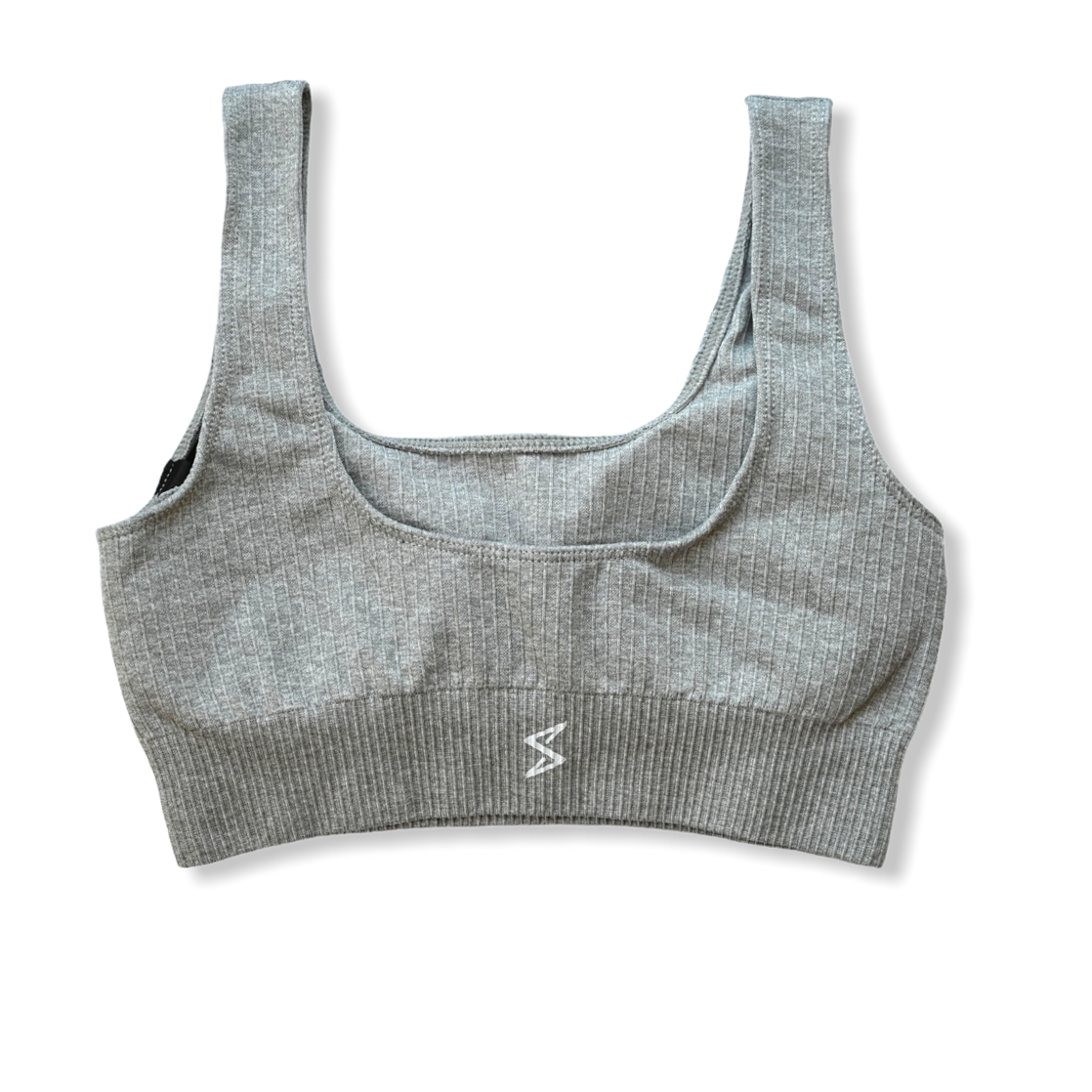 Ribbed Crop Top - Grey