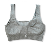 Ribbed Crop Top - Grey