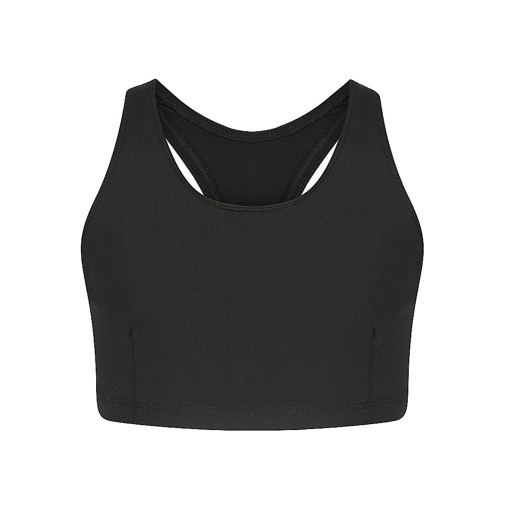 SQUAD BASICS Crop Top - Black